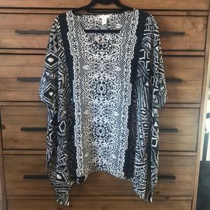 Tribal Print Komino Style Blouse